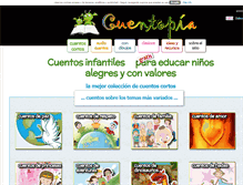 Tablet Screenshot of cuentosparadormir.com